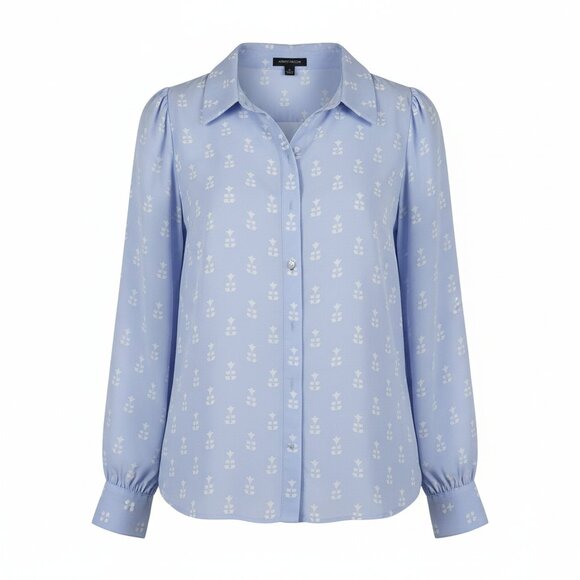 Ann Taylor Tops - Ann Taylor Long Sleeve Button Down Light Purple Blouse